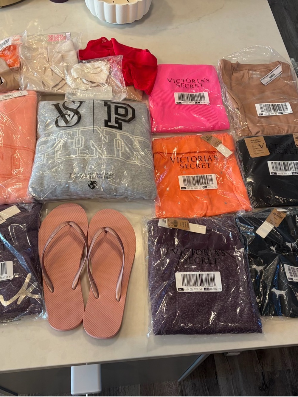 Victoria's Secret PINK Medium and Large Tops and shorts plus panties and sandals